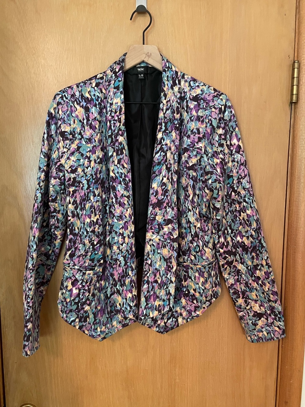 Massimo Multicoloured floral Watercolor blazer with a boho vibe. Size: L